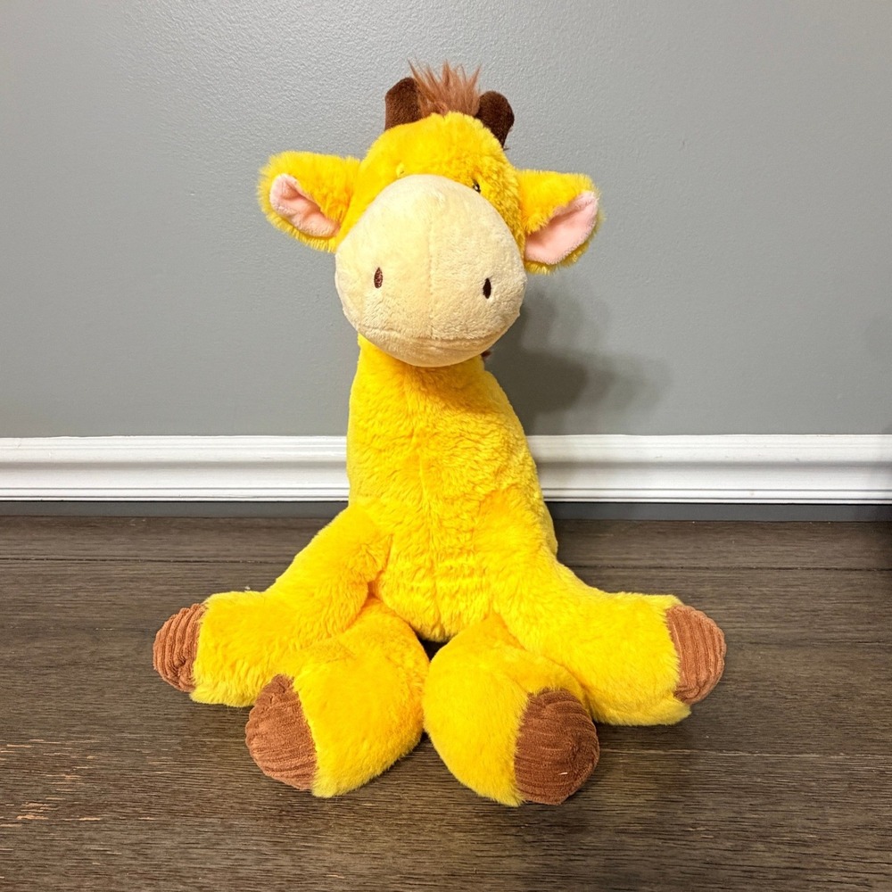 Gigglescape Giraffe Plush Stuffed Animal Yellow Brown Safari Nursery Toy